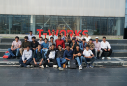 Students exploring advanced manufacturing tools at T-Works