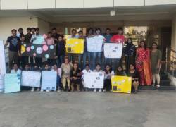 Students volunteering in NGO community service activity