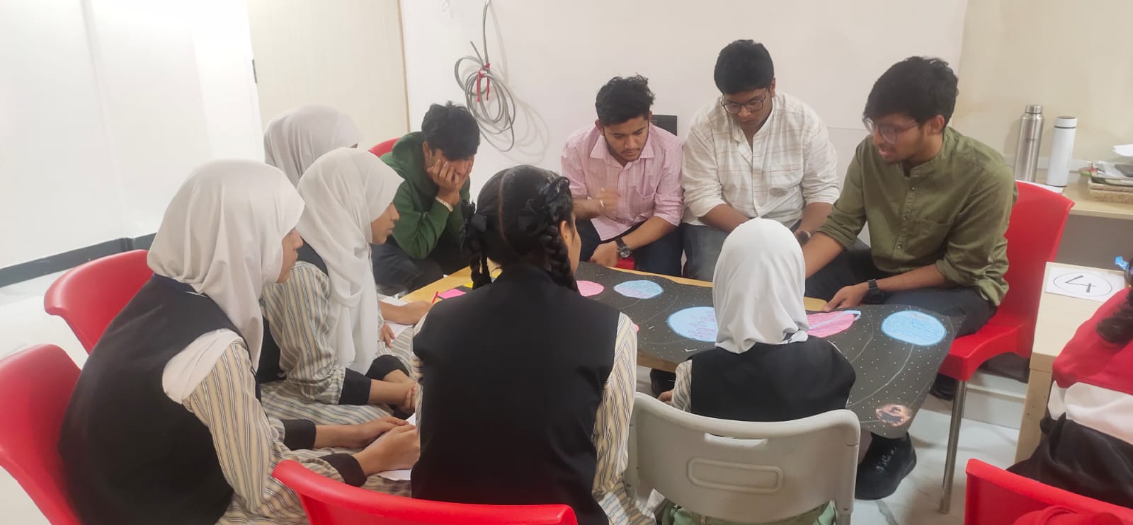 Group of volunteers working on community development project